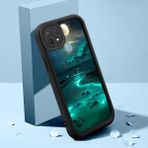 HONTINGA Oppo A15 ile Uyumlu Kılıfı Düşüme Önleyici Basitlik Anti Düşme Kamera Korumali Şirin Kedi Manzara Siyah Desen Yumuşak Silikon Telefon Kılıfı Kadın ve Erkek Için Uygundur K2-0416 - Renkli