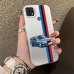 HONTINGA Oppo A15S ile Uyumlu Kılıfı Silikon Kenar Sert Arka Düşüme Önleyici Basitlik Anti Düşme Kamera Korumali Bmw Desen Telefon Kılıfı Kadın ve Erkek Için Uygundur K1-0590 - Renkli