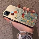 HONTINGA Realme C21 ile Uyumlu Kılıfı Silikon Kenar Sert Arka Düşüme Önleyici Basitlik Anti Düşme Kamera Korumali Çiçekler Desen Telefon Kılıfı Kadın ve Erkek Için Uygundur K1-0722 - 001-Renkli