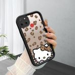 HONTINGA Realme C25S ile Uyumlu Kılıfı Düşüme Önleyici Basitlik Anti Düşme Kamera Korumali Hello Kitty Siyah Desen Yumuşak Silikon Telefon Kılıfı Kadın ve Erkek Için Uygundur K2-0084 - Renkli