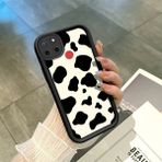 HONTINGA Realme C25S ile Uyumlu Kılıfı Düşüme Önleyici Basitlik Anti Düşme Kamera Korumali Inek Siyah Desen Yumuşak Silikon Telefon Kılıfı Kadın ve Erkek Için Uygundur K2-0015 - 001-Renkli