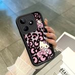 HONTINGA Realme C51 ile Uyumlu Kılıfı Düşüme Önleyici Basitlik Anti Düşme Kamera Korumali Hello Kitty Siyah Desen Yumuşak Silikon Telefon Kılıfı Kadın ve Erkek Için Uygundur K2-0084 - 001-Renkli