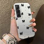 HONTINGA Realme C65 ile Uyumlu Kılıfı Silikon Kenar Sert Arka Düşüme Önleyici Basitlik Anti Düşme Kamera Korumali Küçük Fiyonk Desen Telefon Kılıfı Kadın ve Erkek Için Uygundur K1-0871 - Renkli