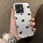 HONTINGA Realme Note 60 ile Uyumlu Kılıfı Silikon Kenar Sert Arka Düşüme Önleyici Basitlik Anti Düşme Kamera Korumali Küçük Fiyonk Desen Telefon Kılıfı Kadın ve Erkek Için Uygundur K1-0871 - Renkli