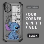 HONTINGA Samsung Galaxy A04 ile Uyumlu Şeffaf Kılıfı Düşüme Önleyici Basitlik Anti Düşme Kamera Korumali Stiç Desen Yumuşak Silikon Telefon Kılıfı Kadın ve Erkek Için Uygundur K3-0198 - Siyah
