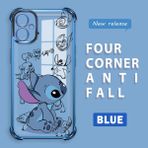 HONTINGA Samsung Galaxy A04E ile Uyumlu Şeffaf Kılıfı Düşüme Önleyici Basitlik Anti Düşme Kamera Korumali Stiç Desen Yumuşak Silikon Telefon Kılıfı Kadın ve Erkek Için Uygundur K3-0198 - Mavi