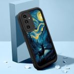 HONTINGA Samsung Galaxy A04S ile Uyumlu Kılıfı Düşüme Önleyici Basitlik Anti Düşme Kamera Korumali Hayvan Siyah Desen Yumuşak Silikon Telefon Kılıfı Kadın ve Erkek Için Uygundur K2-0247 - Renkli