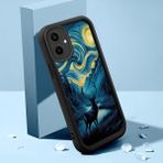 HONTINGA Samsung Galaxy A06 ile Uyumlu Kılıfı Düşüme Önleyici Basitlik Anti Düşme Kamera Korumali Hayvan Siyah Desen Yumuşak Silikon Telefon Kılıfı Kadın ve Erkek Için Uygundur K2-0247 - Renkli