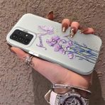 HONTINGA Samsung Galaxy A13 ile Uyumlu Kılıfı Silikon Kenar Sert Arka Düşüme Önleyici Basitlik Anti Düşme Kamera Korumali Çiçekler Desen Telefon Kılıfı Kadın ve Erkek Için Uygundur K1-0722 - Renkli