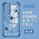 HONTINGA Samsung Galaxy A13 ile Uyumlu Şeffaf Kılıfı Düşüme Önleyici Basitlik Anti Düşme Kamera Korumali Uçuş Desen Yumuşak Silikon Telefon Kılıfı Kadın ve Erkek Için Uygundur K3-0202 - Mavi