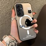 HONTINGA Samsung Galaxy A16 ile Uyumlu Kılıfı Silikon Kenar Sert Arka Düşüme Önleyici Basitlik Anti Düşme Kamera Korumali Yaratıcı Desen Telefon Kılıfı Kadın ve Erkek Için Uygundur K1-0848 - 001-Renkli