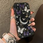 HONTINGA Samsung Galaxy A20 ile Uyumlu Kılıf Silikon Kenar Sert Arka Kamera Koruyucu Basitlik Anti Düşme Kamera Korumalı Ay Desen Couple Telefon Kılıfı Kadın ve Erkek Için Uygundur K1-1373 - Siyah