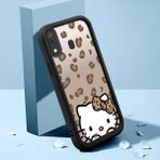 HONTINGA Samsung Galaxy A20 ile Uyumlu Kılıfı Düşüme Önleyici Basitlik Anti Düşme Kamera Korumali Şirin Kedi Hello Kitty Siyah Desen Yumuşak Silikon Telefon Kılıfı Kadın ve Erkek Için Uygundur K2-0084 - Renkli