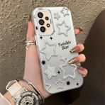 HONTINGA Samsung Galaxy A33 5g ile Uyumlu Kılıfı Silikon Kenar Sert Arka Düşüme Önleyici Basitlik Anti Düşme Kamera Korumali Yıldız Desen Telefon Kılıfı Kadın ve Erkek Için Uygundur K1-0840 - Renkli
