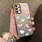 HONTINGA Samsung Galaxy A33 ile Uyumlu Kılıfı Silikon Kenar Sert Arka Düşüme Önleyici Basitlik Anti Düşme Kamera Korumali Küçük Kelebek Desen Telefon Kılıfı Kadın ve Erkek Için Uygundur K1-0851 - 001-Renkli