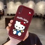 HONTINGA Samsung Galaxy A50S ile Uyumlu Kılıfı Düşüme Önleyici Basitlik Anti Düşme Kamera Korumali Hello Kitty Bordo Desen Yumuşak Silikon Telefon Kılıfı Kadın ve Erkek Için Uygundur K2-7015 - 001-Renkli