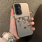 HONTINGA Samsung Galaxy A54 ile Uyumlu Kılıfı Silikon Kenar Sert Arka Düşüme Önleyici Basitlik Anti Düşme Kamera Korumali Uçuş Desen Telefon Kılıfı Kadın ve Erkek Için Uygundur K1-0714 - 001-Renkli