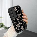 HONTINGA Samsung Galaxy A55 ile Uyumlu Kılıfı Düşüme Önleyici Basitlik Anti Düşme Kamera Korumali Siyah Yıldız Desen Yumuşak Silikon Telefon Kılıfı Kadın ve Erkek Için Uygundur K2-0261 - Renkli