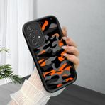 HONTINGA Samsung Galaxy A72 ile Uyumlu Kılıfı Düşüme Önleyici Basitlik Anti Düşme Kamera Korumali Yaratıcı Siyah Desen Yumuşak Silikon Telefon Kılıfı Kadın ve Erkek Için Uygundur K2-0415 - Renkli