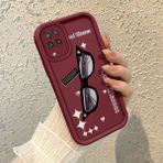 HONTINGA Samsung Galaxy M12 ile Uyumlu Kılıfı Düşüme Önleyici Basitlik Anti Düşme Kamera Korumali Kedi Bordo Desen Yumuşak Silikon Telefon Kılıfı Kadın ve Erkek Için Uygundur K2-7068 - 001-Renkli