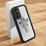HONTINGA Samsung Galaxy M23 ile Uyumlu Kılıfı Düşüme Önleyici Basitlik Anti Düşme Kamera Korumali Güzel Hayvan Siyah Desen Yumuşak Silikon Telefon Kılıfı Kadın ve Erkek Için Uygundur K2-0252 - 001-Renkli