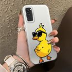 HONTINGA Samsung Galaxy S20 Fe ile Uyumlu Kılıfı Silikon Kenar Sert Arka Düşüme Önleyici Basitlik Anti Düşme Kamera Korumali Panda Desen Telefon Kılıfı Kadın ve Erkek Için Uygundur K1-0726 - Renkli