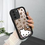 HONTINGA Samsung Galaxy S21 Fe ile Uyumlu Kılıfı Düşüme Önleyici Basitlik Anti Düşme Kamera Korumali Hello Kitty Siyah Desen Yumuşak Silikon Telefon Kılıfı Kadın ve Erkek Için Uygundur K2-0084 - Renkli