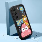 HONTINGA Tecno Camon 40 ile Uyumlu Kılıfı Düşüme Önleyici Basitlik Anti Düşme Kamera Korumali Şirin Kedi Siyah Sünger Bob Desen Yumuşak Silikon Telefon Kılıfı Kadın ve Erkek Için Uygundur K2-0264 - Renkli