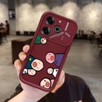 HONTINGA Tecno Pova 6 ile Uyumlu Kılıfı Düşüme Önleyici Basitlik Anti Düşme Kamera Korumali Karakteri Bordo Desen Yumuşak Silikon Telefon Kılıfı Kadın ve Erkek Için Uygundur K2-7054 - 001-Renkli