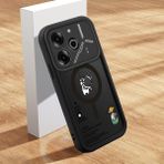 HONTINGA Tecno Pova 6 ile Uyumlu Kılıfı Düşüme Önleyici Basitlik Anti Düşme Kamera Korumali Şirin Yaratıcı Siyah Desen Yumuşak Silikon Telefon Kılıfı Kadın ve Erkek Için Uygundur K2-0462 - 001-Renkli