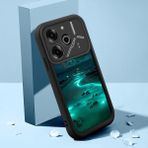 HONTINGA Tecno Pova 6 Pro ile Uyumlu Kılıfı Düşüme Önleyici Basitlik Anti Düşme Kamera Korumali Şirin Kedi Manzara Siyah Desen Yumuşak Silikon Telefon Kılıfı Kadın ve Erkek Için Uygundur K2-0416 - Renkli