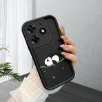 HONTINGA Tecno Spark 10 Pro ile Uyumlu Kılıfı Düşüme Önleyici Basitlik Anti Düşme Kamera Korumali Karikatür Siyah Desen Yumuşak Silikon Telefon Kılıfı Kadın ve Erkek Için Uygundur K2-0414 - Renkli