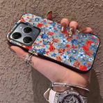 HONTINGA Tecno Spark 20 Pro 5g ile Uyumlu Kılıfı Silikon Kenar Sert Arka Düşüme Önleyici Basitlik Anti Düşme Kamera Korumali Çiçek Dalları Desen Telefon Kılıf Kadın ve Erkek Için Uygundur K1-0578 - 001-Renkli