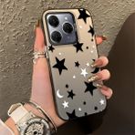 HONTINGA Tecno Spark 20 Pro 5g ile Uyumlu Kılıfı Silikon Kenar Sert Arka Düşüme Önleyici Basitlik Anti Düşme Kamera Korumali Yıldız ve Ay Desen Telefon Kılıfı Kadın ve Erkek Için Uygundur K1-0458 - 001-Renkli