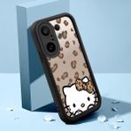 HONTINGA Vivo X200 Fe ile Uyumlu Kılıfı Düşüme Önleyici Basitlik Anti Düşme Kamera Korumali Şirin Kedi Hello Kitty Siyah Desen Yumuşak Silikon Telefon Kılıfı Kadın ve Erkek Için Uygundur K2-0084 - Renkli