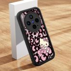 HONTINGA Vivo X300 ile Uyumlu Kılıfı Düşüme Önleyici Basitlik Anti Düşme Kamera Korumali Şirin Kedi Hello Kitty Siyah Desen Yumuşak Silikon Telefon Kılıfı Kadın ve Erkek Için Uygundur K2-0084 - 001-Renkli