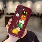 HONTINGA Vıvo Y31 5g ile Uyumlu Kılıfı Düşüme Önleyici Basitlik Anti Düşme Kamera Korumali Kedi Bordo Desen Yumuşak Silikon Telefon Kılıfı Kadın ve Erkek Için Uygundur K2-7154 - 001-Renkli - VIVO Y31 5G