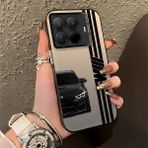 HONTINGA Xiaomi 15T Pro ile Uyumlu Kılıfı Silikon Kenar Sert Arka Düşüme Önleyici Basitlik Anti Düşme Kamera Korumali Bmw Desen Telefon Kılıfı Kadın ve Erkek Için Uygundur K1-0610 - 001-Renkli