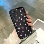 HONTINGA Xiaomi Mi 12T ile Uyumlu Kılıfı Düşüme Önleyici Basitlik Anti Düşme Kamera Korumali Çiçekler Siyah Desen Yumuşak Silikon Telefon Kılıfı Kadın ve Erkek Için Uygundur K2-0417 - 001-Renkli