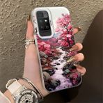 HONTINGA Xiaomi Redmi 10 2022 ile Uyumlu Kılıfı Silikon Kenar Sert Arka Düşüme Önleyici Basitlik Anti Düşme Kamera Korumali Manzara Desen Telefon Kılıfı Kadın ve Erkek Için Uygundur K1-0581 - Renkli