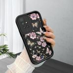 HONTINGA Xiaomi Redmi 10 ile Uyumlu Kılıfı Düşüme Önleyici Basitlik Anti Düşme Kamera Korumali Siyah Kelebek Desen Yumuşak Silikon Telefon Kılıfı Kadın ve Erkek Için Uygundur K2-0458 - Renkli
