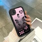 HONTINGA Xiaomi Redmi 10A ile Uyumlu Kılıfı Düşüme Önleyici Basitlik Anti Düşme Kamera Korumali Siyah Kelebek Desen Yumuşak Silikon Telefon Kılıfı Kadın ve Erkek Için Uygundur K2-0458 - 001-Renkli
