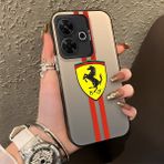 HONTINGA Xiaomi Redmi 13 ile Uyumlu Kılıfı Silikon Kenar Sert Arka Düşüme Önleyici Basitlik Anti Düşme Kamera Korumali Ferrari Desen Telefon Kılıfı Kadın ve Erkek Için Uygundur K1-1109 - 001-Renkli