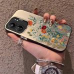 HONTINGA Xiaomi Redmi 13C ile Uyumlu Kılıfı Silikon Kenar Sert Arka Düşüme Önleyici Basitlik Anti Düşme Kamera Korumali Çiçekler Desen Telefon Kılıfı Kadın ve Erkek Için Uygundur K1-0722 - 001-Renkli