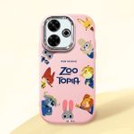 HONTINGA Xiaomi Redmi 13X ile Uyumlu Kılıfı Kamera Korumalı Düşüme Önleyici Basitlik Pembe Yumuşak Silikon Telefon Kılıfı Mario Desenli K4-0181 - Renkli