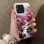 HONTINGA Xiaomi Redmi 9c ile Uyumlu Kılıfı Silikon Kenar Sert Arka Düşüme Önleyici Basitlik Anti Düşme Kamera Korumali Manzara Desen Telefon Kılıfı Kadın ve Erkek Için Uygundur K1-0581 - Renkli