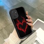 HONTINGA Xiaomi Redmi Note 10 Pro ile Uyumlu Kılıfı Düşüme Önleyici Basitlik Anti Düşme Kamera Korumali Kalp Deseni Siyah Desen Yumuşak Silikon Telefon Kılıfı Kadın ve Erkek Için Uygundur K2-0257 - 001-Renkli
