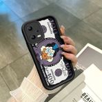 HONTINGA Xiaomi Redmi Note 12 5g ile Uyumlu Kılıfı Düşüme Önleyici Basitlik Anti Düşme Kamera Korumali Yaratıcı Siyah Desen Yumuşak Silikon Telefon Kılıfı Kadın ve Erkek Için Uygundur K2-0415 - 001-Renkli