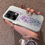 HONTINGA Xiaomi Redmi Note 13 Pro 4g ile Uyumlu Kılıfı Silikon Kenar Sert Arka Düşüme Önleyici Basitlik Anti Düşme Kamera Korumali Çiçekler Desen Telefon Kılıfı Kadın ve Erkek Için Uygundur K1-0722 - Renkli