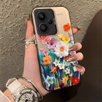 HONTINGA Xiaomi Redmi Note 13 Pro Plus 5g ile Uyumlu Kılıfı Silikon Kenar Sert Arka Düşüme Önleyici Basitlik Anti Düşme Kamera Korumali Çiçek Desen Telefon Kılıfı Kadın ve Erkek Için Uygundur K1-0859 - 001-Renkli